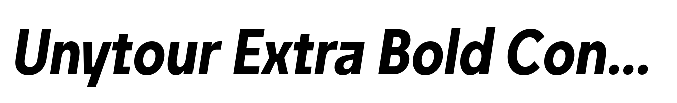 Unytour Extra Bold Condensed Italic